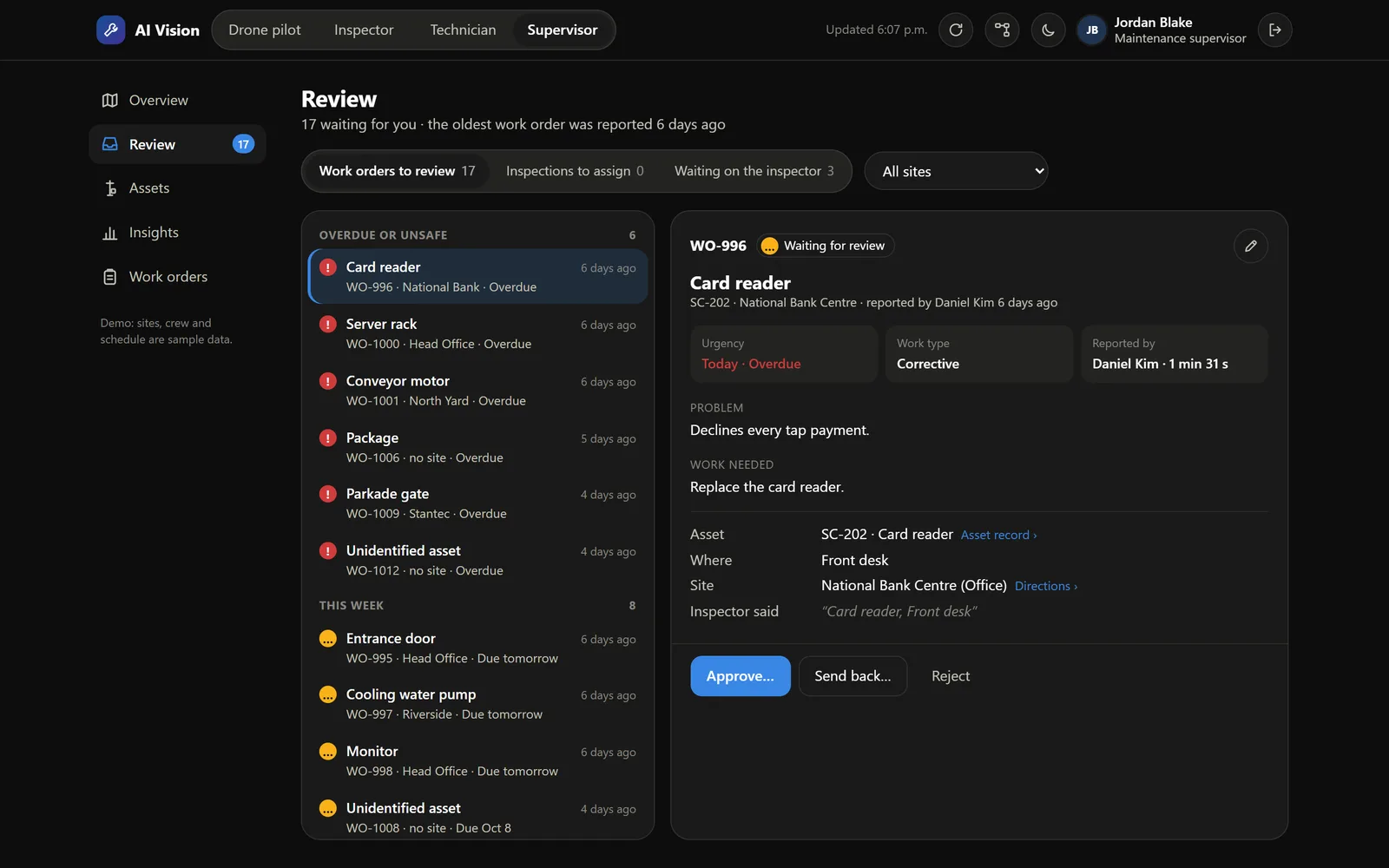 AI Vision: the supervisor's review inbox